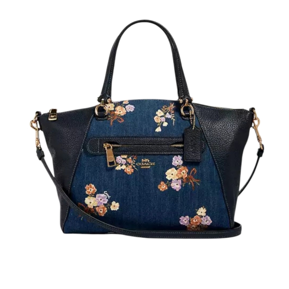 Coach Floral Embroidered Satchel. Measures 13x9. Added photos. Pristine!